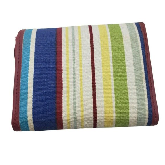 Longaberger Homestead Summertime Striped Sunny Day Checkbook Wallet Set USA Red - Picture 11 of 12